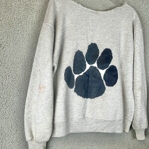 Vintage Penn‎ State Paw Print Crewneck Sweatshirt Russell Athletic Size Large